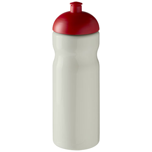 Bouteille sport publicitaire en plastique recyclé 650 ml H2O Eco Ivoire et Rouge